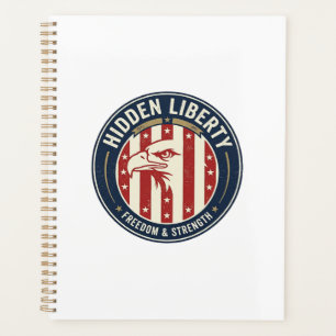 Hidden Liberty Patriotic Patriotic Optical Illusio Planner