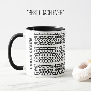 Hidden Message Custom Name Best Coach Ever Mug