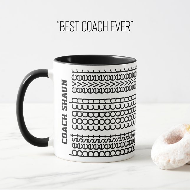 Hidden Message Custom Name Best Coach Ever Mug (Creator Uploaded)