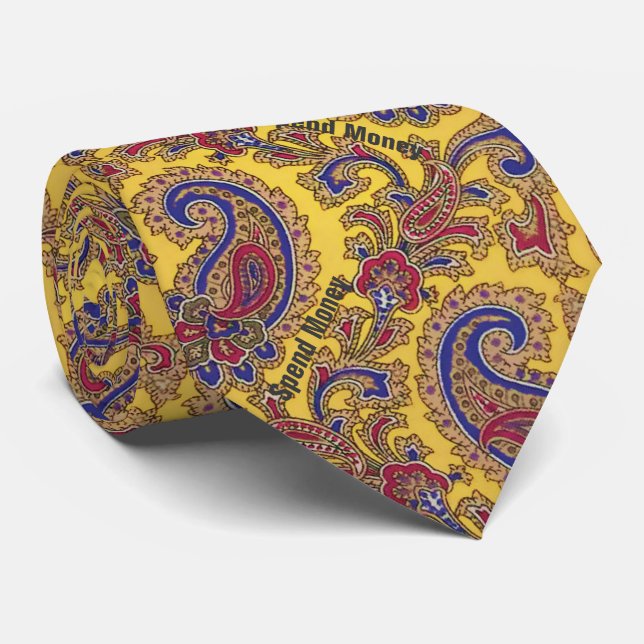 Hidden Message Necktie "Spend Money" or Customise (Rolled)