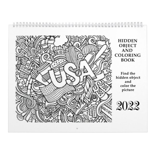 Hidden object and colouring book calendar (Cover)