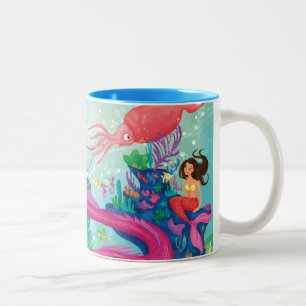 Hidden Ocean Treasures Two-Tone Coffee Mug