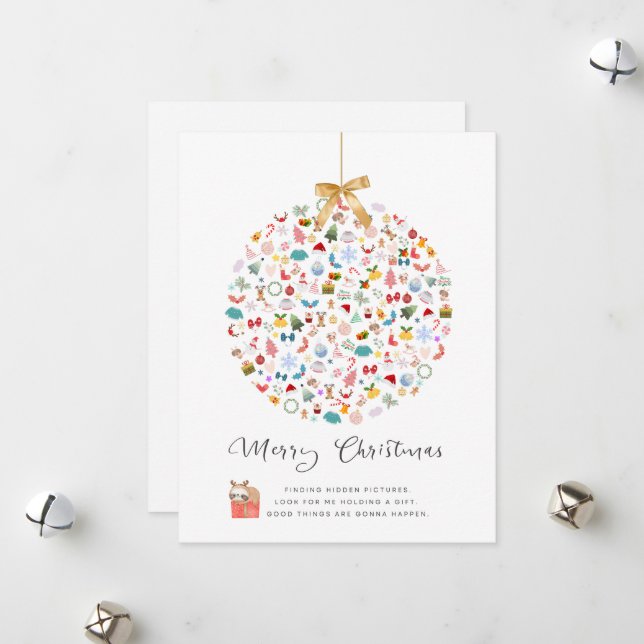 Hidden Picture Christmas Cards (Front/Back In Situ)