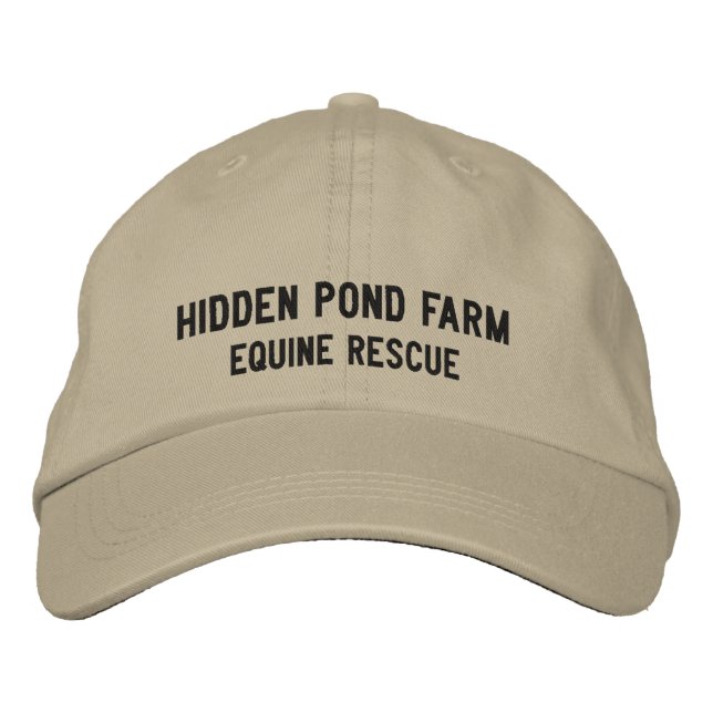 Hidden Pond Farm Equine Rescue Cap (Front)