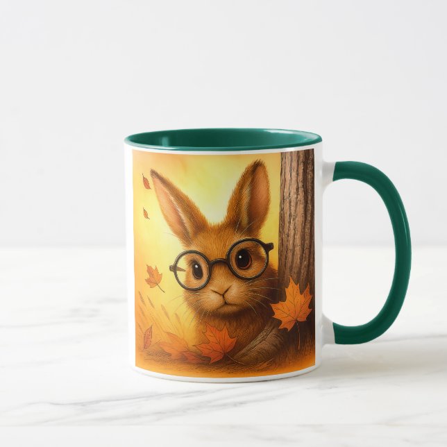 Hidden rabbit with glasses mug (Right)