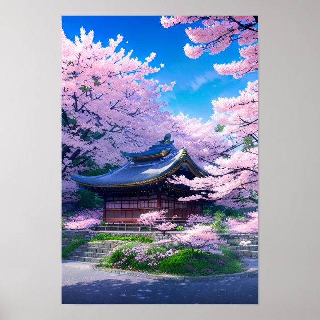 Hidden Sanctuary, Cherry Blossom Shrine Poster (Front)