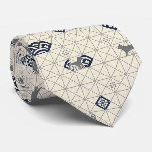 Hidden Shiba Inu Kamon Design Tie