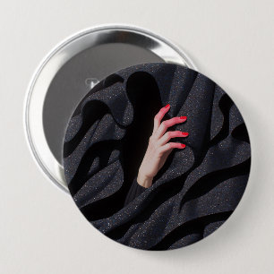 Hidden Starry Night Hijab Hand Illustration 10 Cm Round Badge