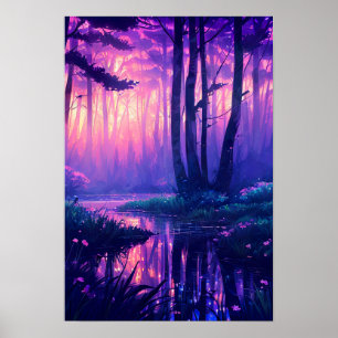 Hidden Swamp's Purple Magic Poster