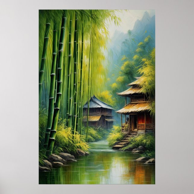 Hidden Village in the Bamboo Embrace Poster (Front)