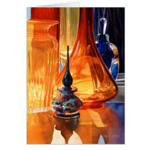 "Hide and Seek" Art Glass Watercolor