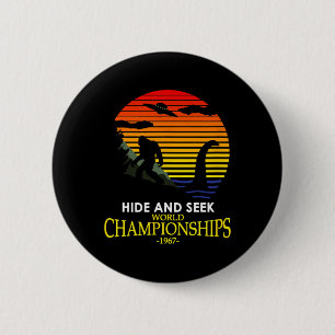 Hide And Seek Champion Nessie Lochness Bigfoot Yet 6 Cm Round Badge