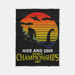 Hide And Seek Champion Nessie Lochness Bigfoot Yet Fleece Blanket
