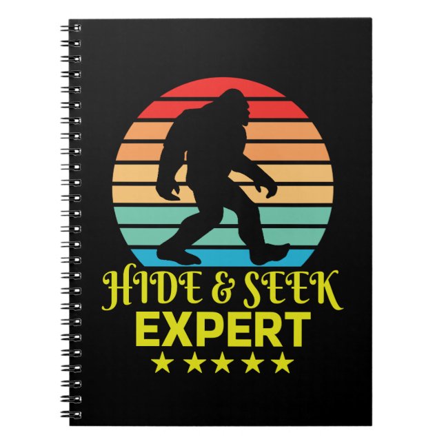 Hide And Seek Expert Bigfoot Funny Notebook (Front)