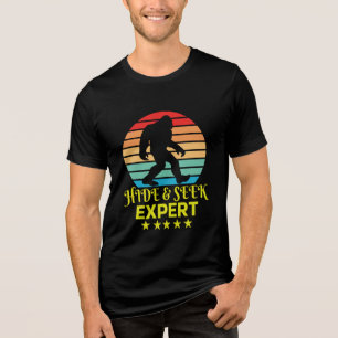 Hide And Seek Expert Bigfoot Funny Tri-Blend Shirt