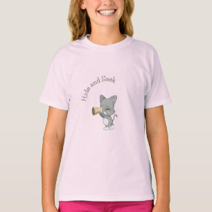 Hide and Seek Kitten Looking Glass T-Shirt