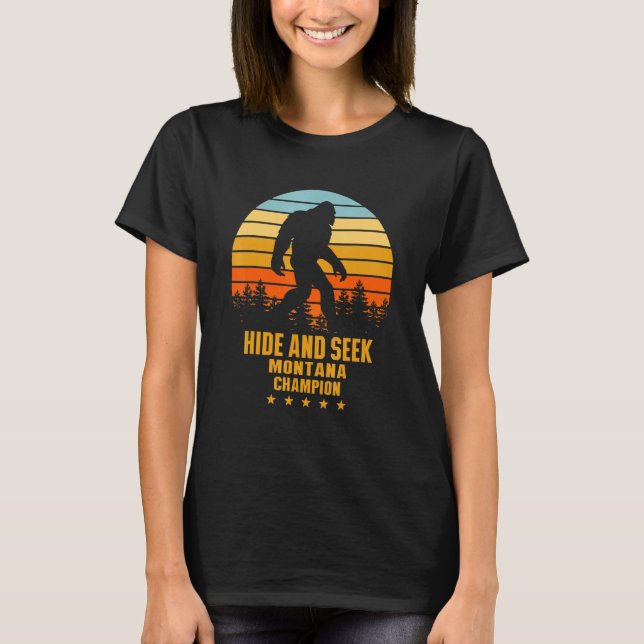 Hide And Seek Montana Champion  Retro Bf T-Shirt (Front)