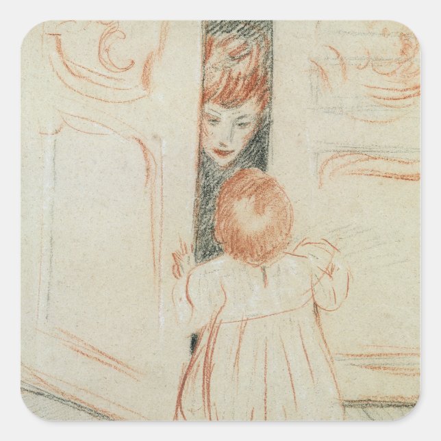 Hide and Seek Square Sticker (Front)