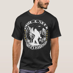 Hide And Seek World Champion Bigfoot Peace Sign Mo T-Shirt