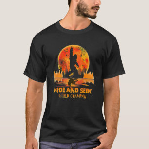 Hide And Seek World Champion Funny Big Foot Hallow T-Shirt