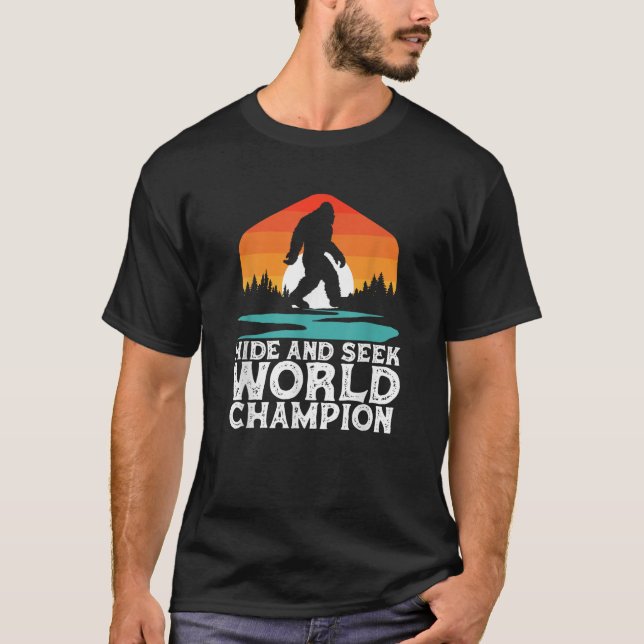 Hide and Seek World Champion Funny Bigfoot 2020 T-Shirt (Front)
