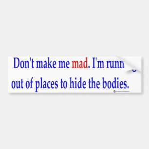 hide bodies bumper sticker