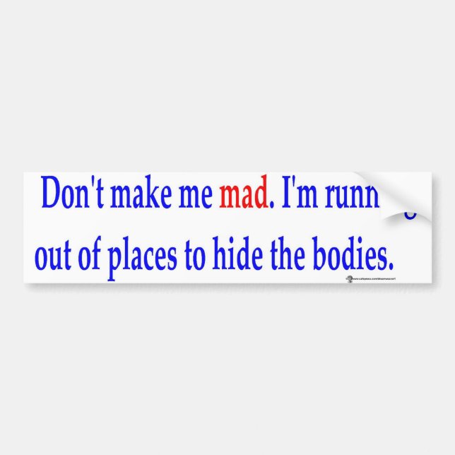 hide bodies bumper sticker (Front)
