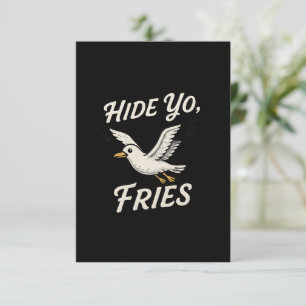 Hide Yo Fries Seagull Beach Humour Thank You Card