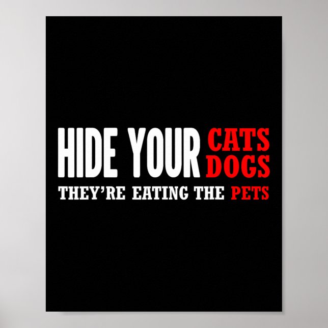 Hide Your Cats Voting Trump 2024 Election  Poster (Front)