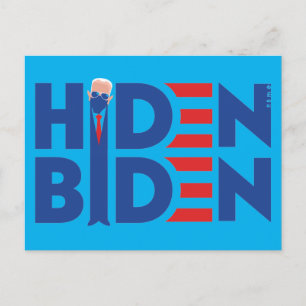 Hiden Biden cartoon Postcard