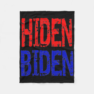 Hiden Biden Sleepy Joe Funny Pro-trump Anti-biden Fleece Blanket