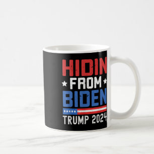 Hidin From Biden Kids Men Trump 2024 Funny Anti Jo Coffee Mug