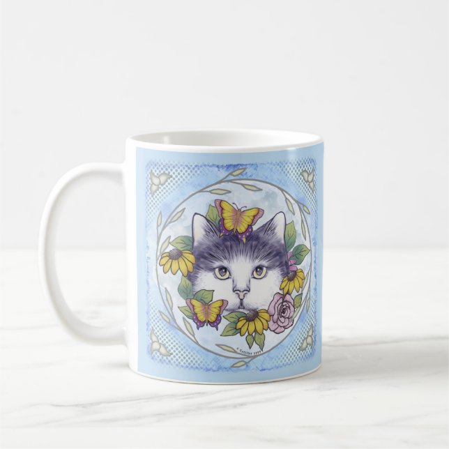 Hiding Cat mug (Left)