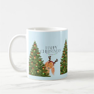 Hiding Dog Christmas  Coffee Mug