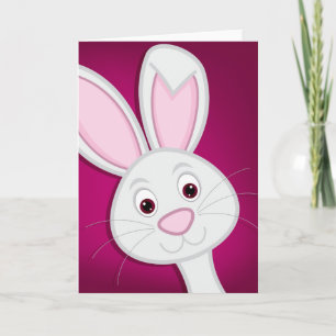 Hiding Easter Bunny Holiday Card