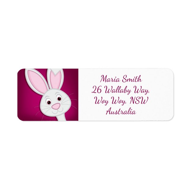 Hiding Easter Bunny Return Address Label (Front)