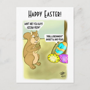 Hiding Easter Eggs Postcard