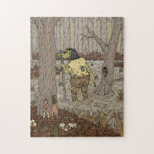 Hiding from Stinkbottom Troll Jigsaw Puzzle
