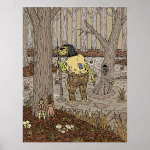 Hiding from Stinkbottom Troll Poster