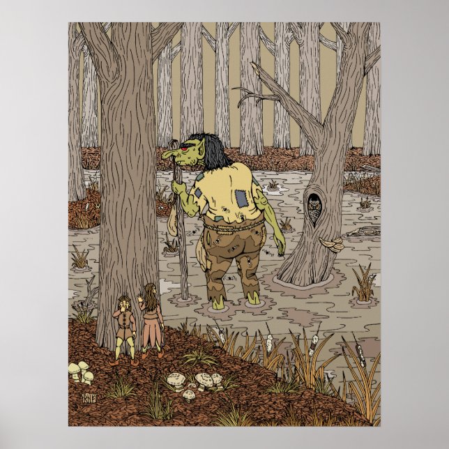 Hiding from Stinkbottom Troll Poster (Front)