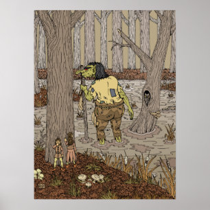 Hiding from Stinkbottom Troll Poster