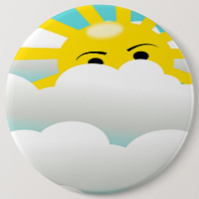 HIDING SUN 6 CM ROUND BADGE (Front)