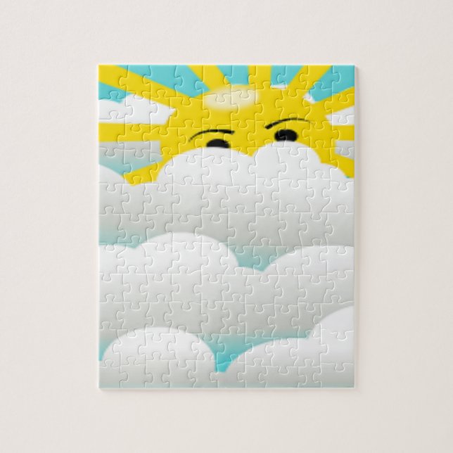 HIDING SUN JIGSAW PUZZLE (Vertical)