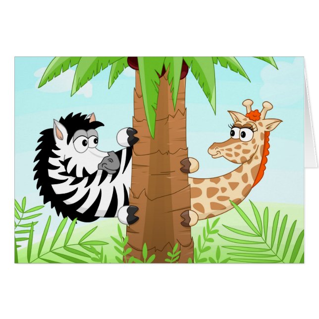 Hiding zebra and giraffe (Front Horizontal)