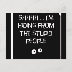 HidingfromStupid Postcard