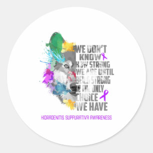 Hidradenitis Suppurativa Awareness Ribbon Support Classic Round Sticker