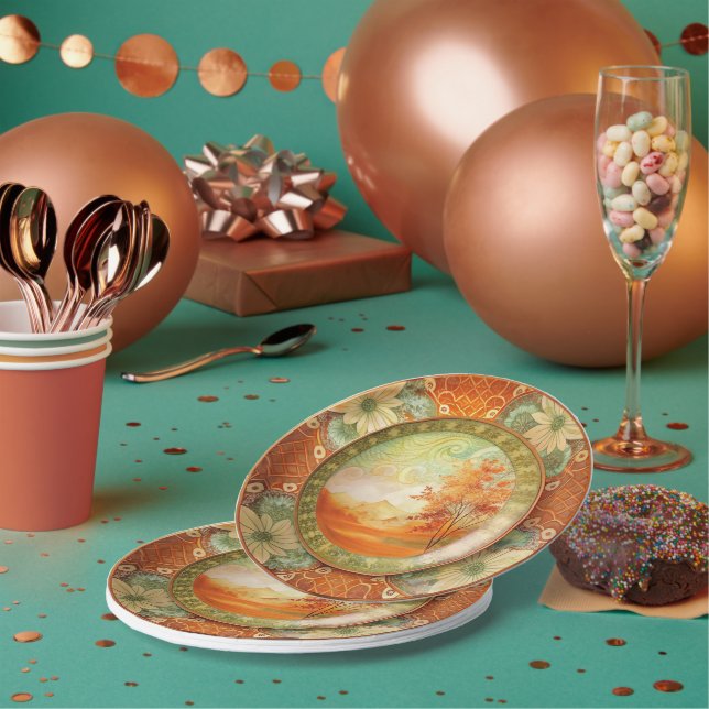 HiEnd Accents Western Melamine Paper Plate Set (Multi)