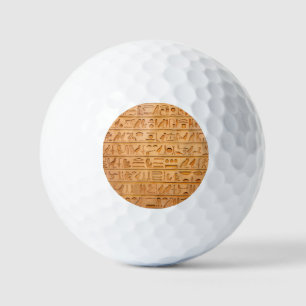 Hieroglyph Ancient Egypt Language Engraved Text Golf Balls