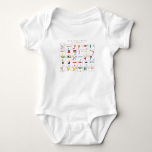 Hieroglyphic Alphabet Baby Bodysuit