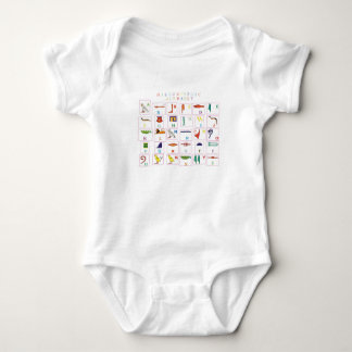 Hieroglyphic Alphabet Baby Bodysuit